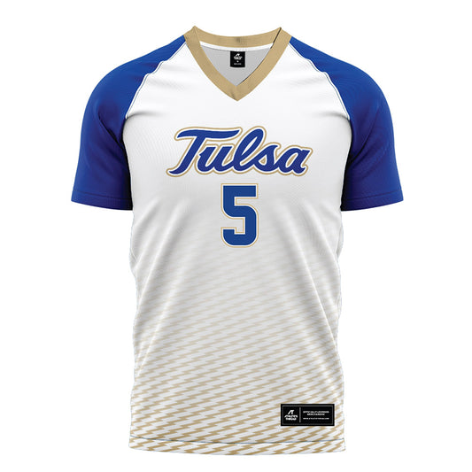 Tulsa - NCAA Women's Soccer : Gracen Ruggles - White Soccer Jersey-0