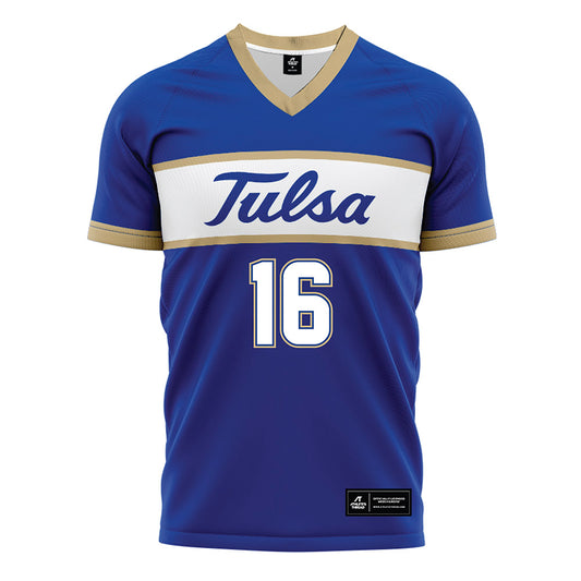 Tulsa - NCAA Women's Soccer : Brooklyn Bumgardner - Blue Soccer Jersey-0