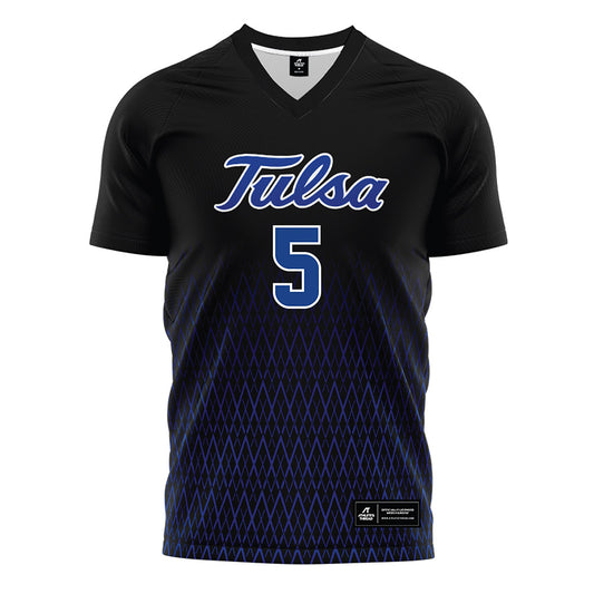 Tulsa - NCAA Women's Soccer : Gracen Ruggles - Black Soccer Jersey-0