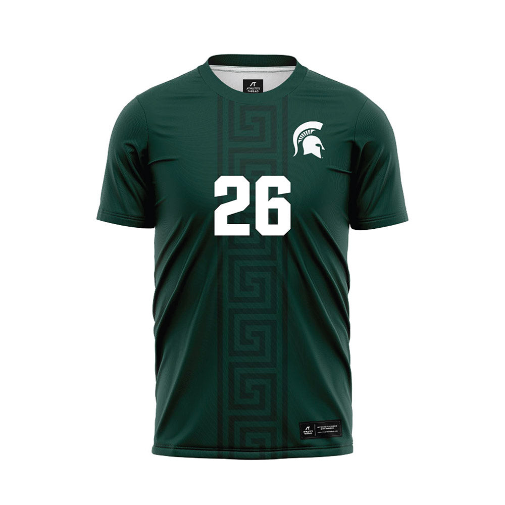Michigan State - NCAA Women's Soccer : Mimi Hallier - Green Soccer Jersey-0