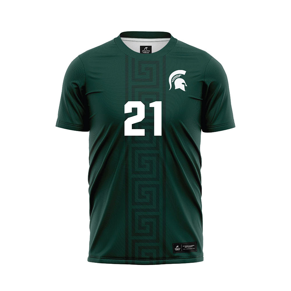 Michigan State - NCAA Women's Soccer : Eden Bretzer - Green Soccer Jersey-0