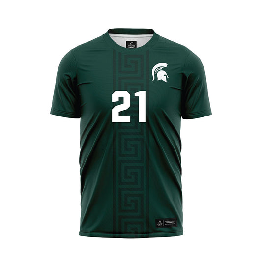 Michigan State - NCAA Women's Soccer : Eden Bretzer - Green Soccer Jersey-0