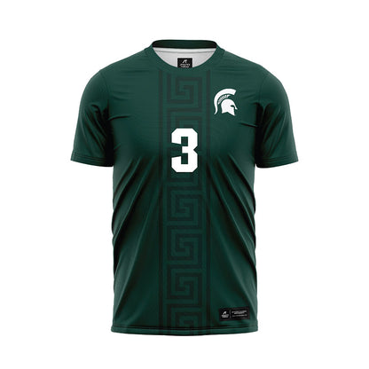 Michigan State - NCAA Women's Soccer : Mekenzie Rogers - Green Soccer Jersey-0