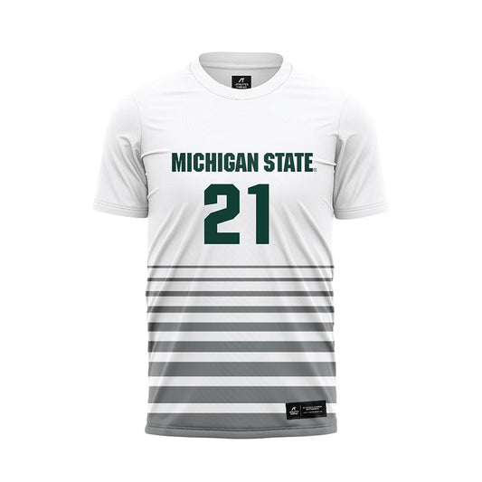 Michigan State - NCAA Women's Soccer : Eden Bretzer - White Soccer Jersey-0