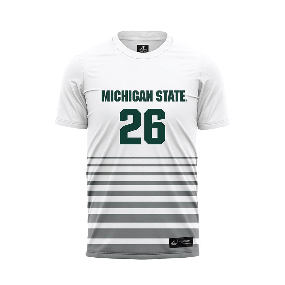 Michigan State - NCAA Women's Soccer : Mimi Hallier - White Soccer Jersey-0