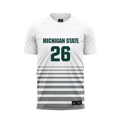 Michigan State - NCAA Women's Soccer : Mimi Hallier - White Soccer Jersey-0