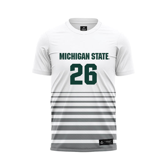 Michigan State - NCAA Women's Soccer : Mimi Hallier - White Soccer Jersey-0