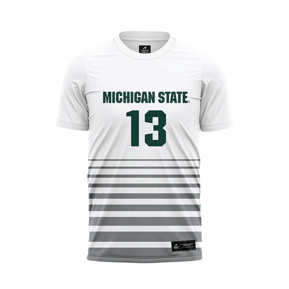 Michigan State - NCAA Women's Soccer : LJ Pearcy - White Soccer Jersey-0