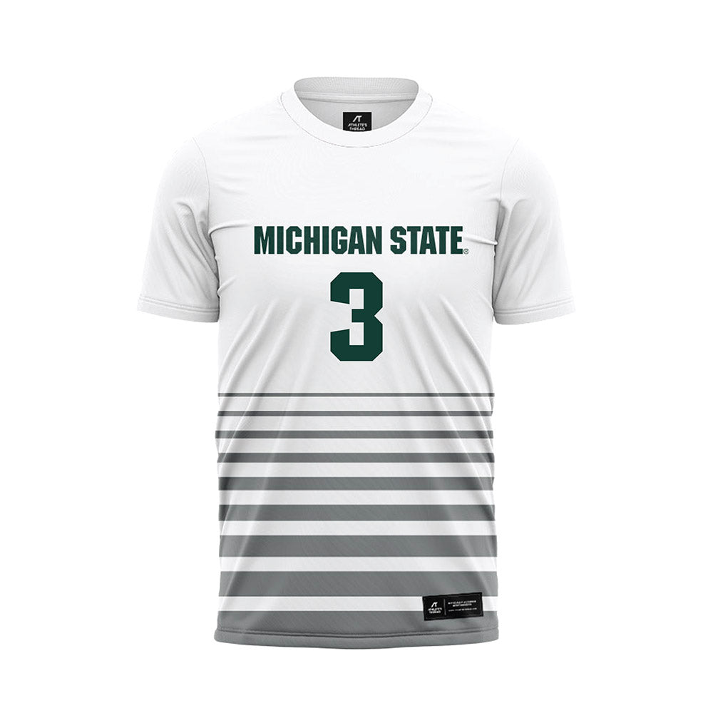 Michigan State - NCAA Women's Soccer : Mekenzie Rogers - White Soccer Jersey-0