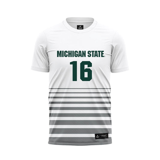 Michigan State - NCAA Women's Soccer : Kaleigh Mcpherson - White Soccer Jersey-0