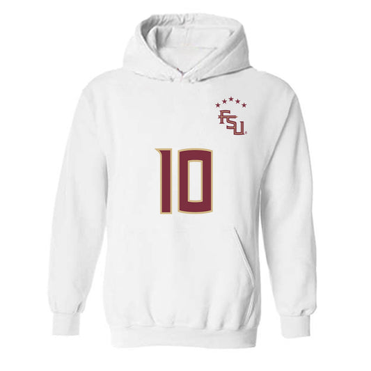 FSU - NCAA Women's Soccer : Peyton Nourse - Replica Shersey Hooded Sweatshirt-0