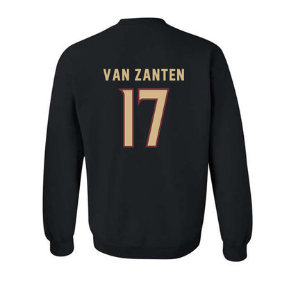 FSU - NCAA Women's Soccer : Amelia Van Zanten - Black Replica Shersey Crewneck Sweatshirt-1