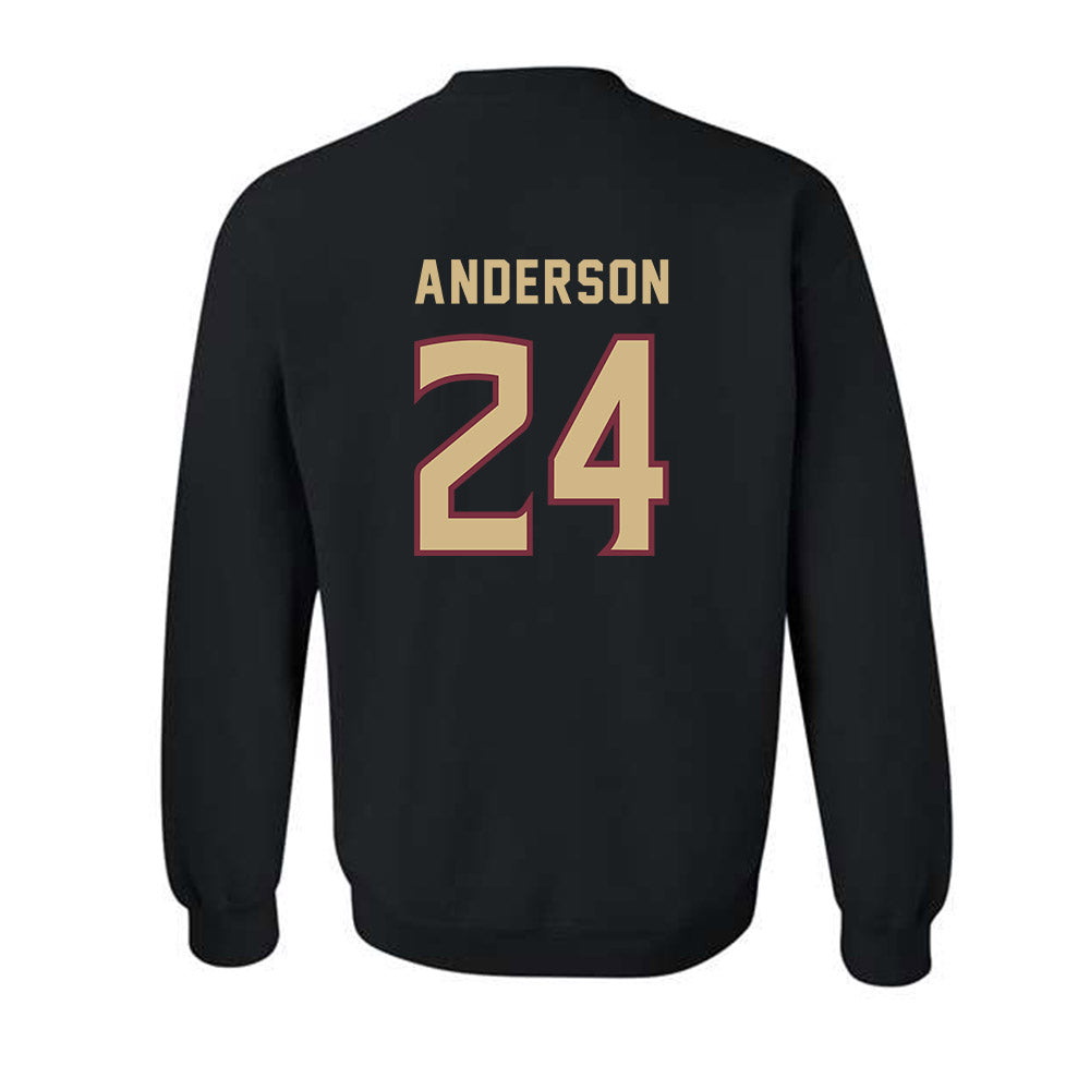 FSU - NCAA Women's Soccer : ashlyn anderson - Black Replica Shersey Crewneck Sweatshirt-1