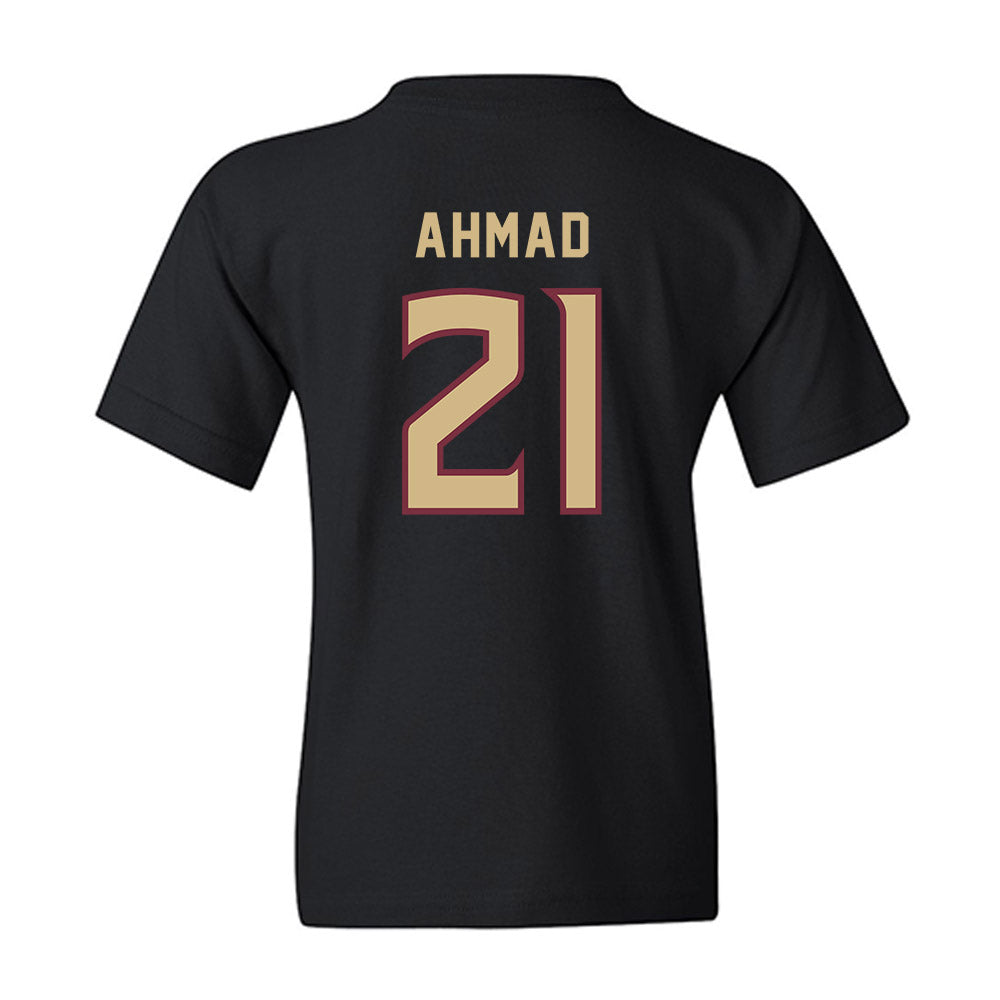FSU - NCAA Women's Soccer : Nawreen Ahmad - Black Replica Shersey Youth T-Shirt-1