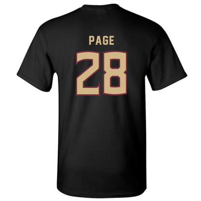FSU - NCAA Women's Soccer : Olivia Page - Black Replica Shersey T-Shirt-1