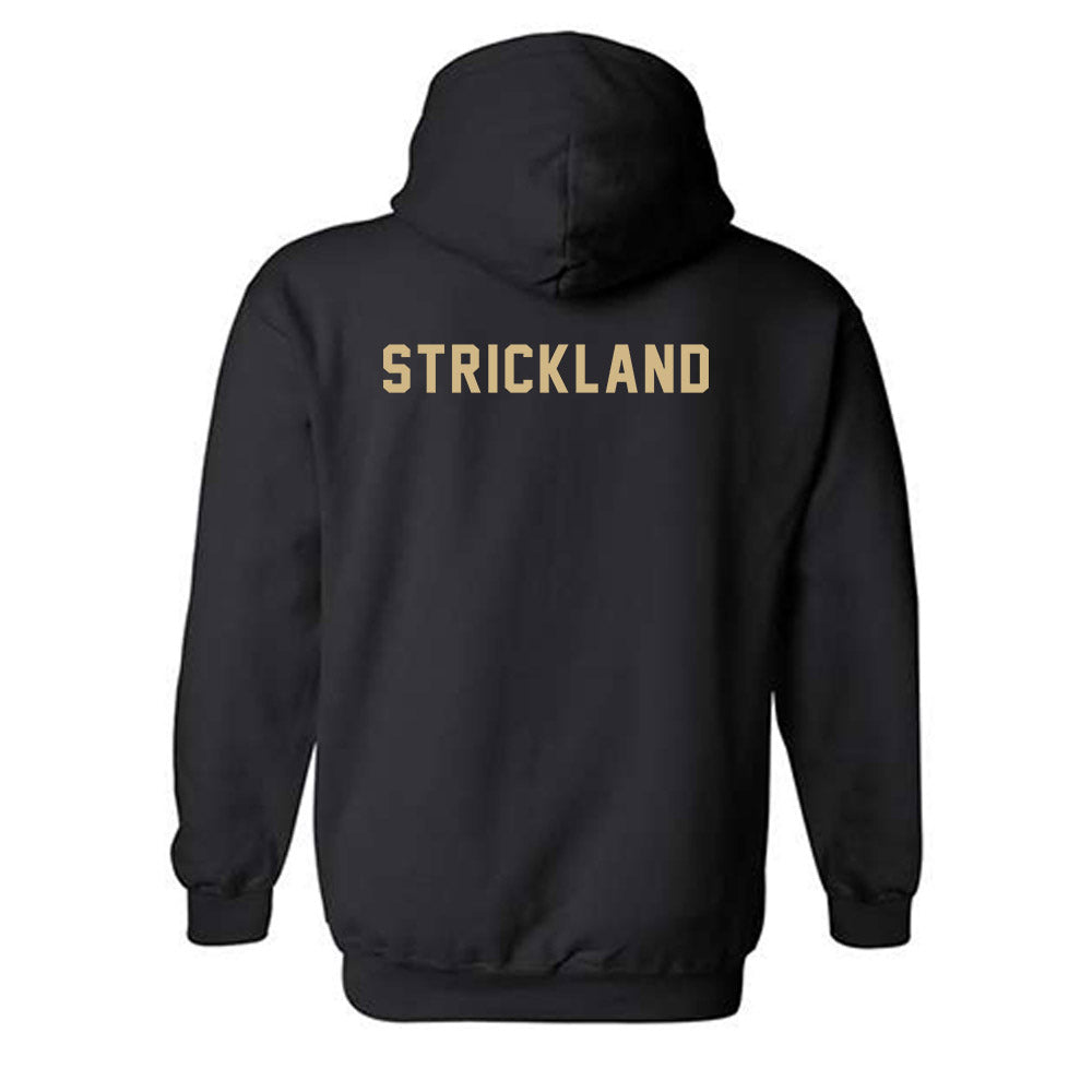 FSU - NCAA Women's Soccer : Tanner Strickland - Black Replica Shersey Hooded Sweatshirt-1