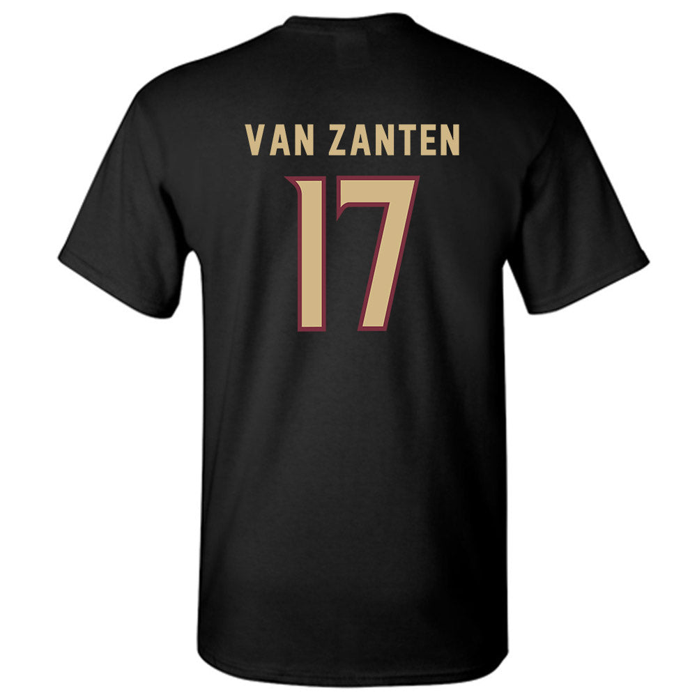 FSU - NCAA Women's Soccer : Amelia Van Zanten - Black Replica Shersey T-Shirt-1