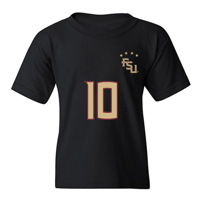 FSU - NCAA Women's Soccer : Ashley Henderson - Black Replica Shersey Youth T-Shirt-0