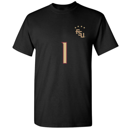 FSU - NCAA Women's Soccer : Kate Ockene - Black Replica Shersey T-Shirt-0