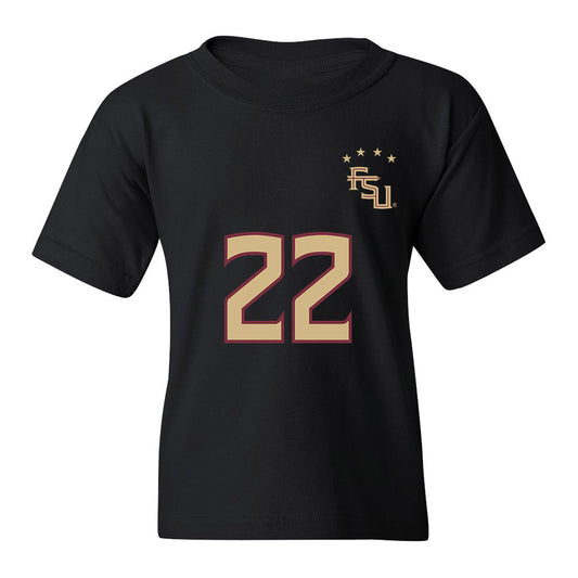 FSU - NCAA Women's Soccer : Claire Rain - Black Replica Shersey Youth T-Shirt