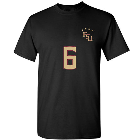 FSU - NCAA Women's Soccer : Lara Dantas - Black Replica Shersey T-Shirt