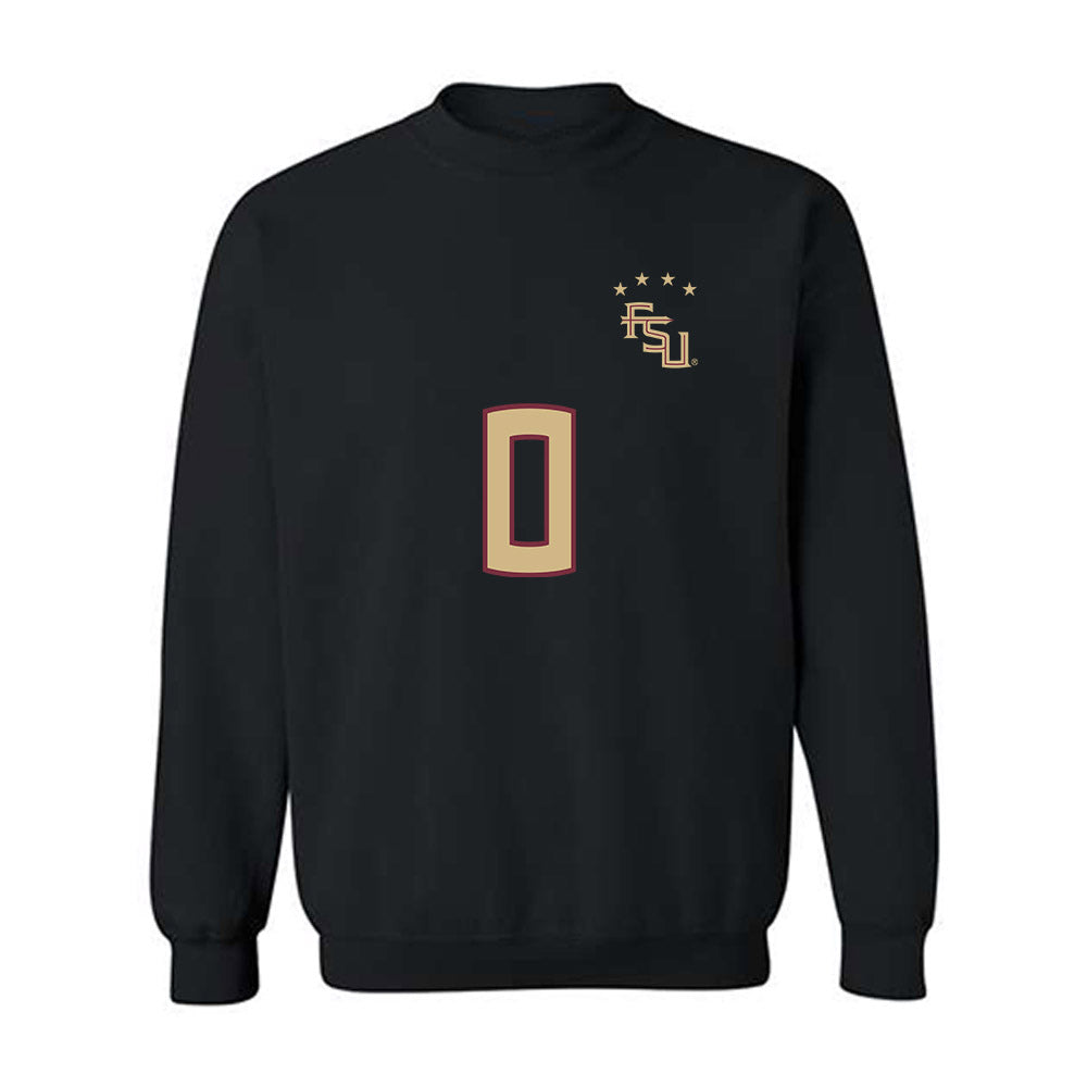 FSU - NCAA Women's Soccer : Evan O'Steen - Black Replica Shersey Crewneck Sweatshirt-0