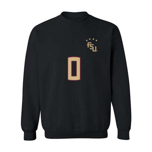 FSU - NCAA Women's Soccer : Evan O'Steen - Black Replica Shersey Crewneck Sweatshirt-0