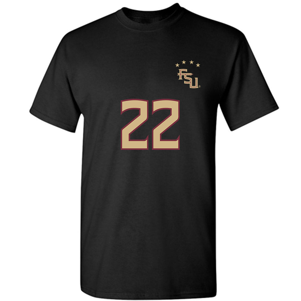 FSU - NCAA Women's Soccer : Claire Rain - Black Replica Shersey T-Shirt