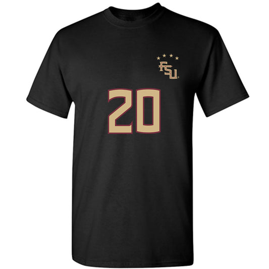 FSU - NCAA Women's Soccer : Heather Gilchrist - Black Replica Shersey T-Shirt-0