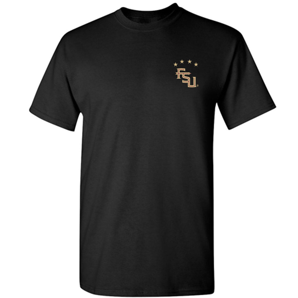 FSU - NCAA Women's Soccer : Tanner Strickland - Black Replica Shersey T-Shirt-0