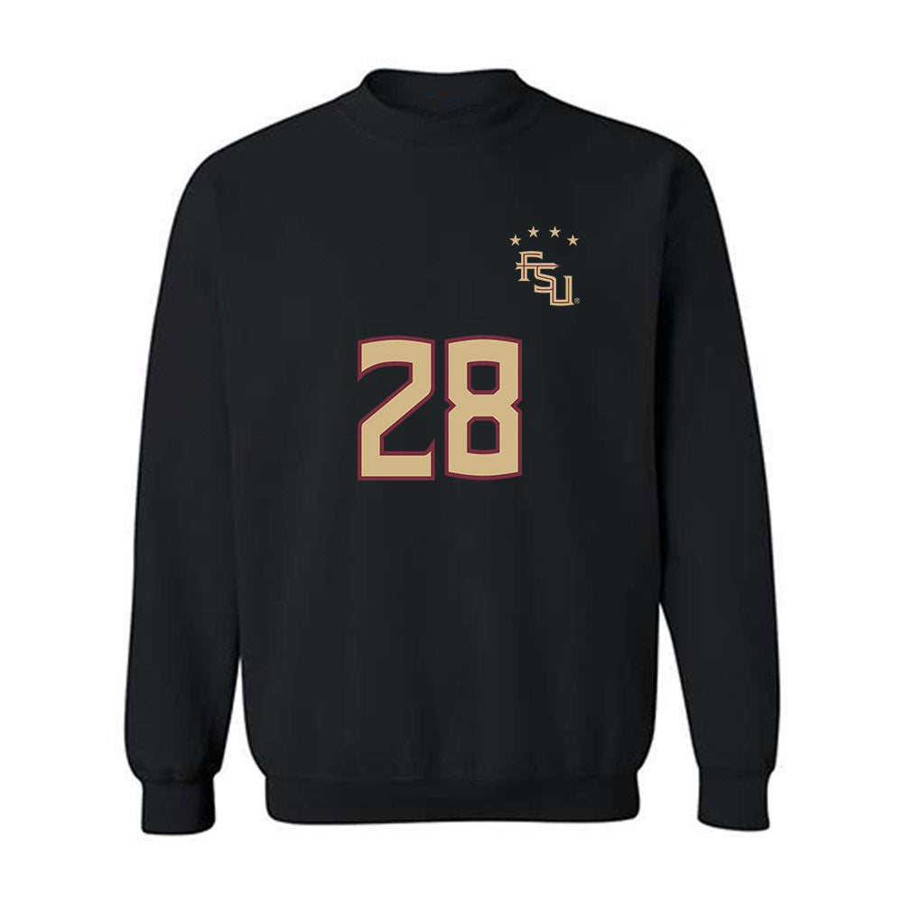 FSU - NCAA Women's Soccer : Olivia Page - Black Replica Shersey Crewneck Sweatshirt-0