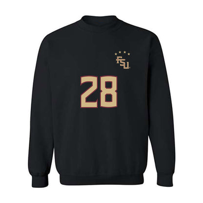 FSU - NCAA Women's Soccer : Olivia Page - Black Replica Shersey Crewneck Sweatshirt-0