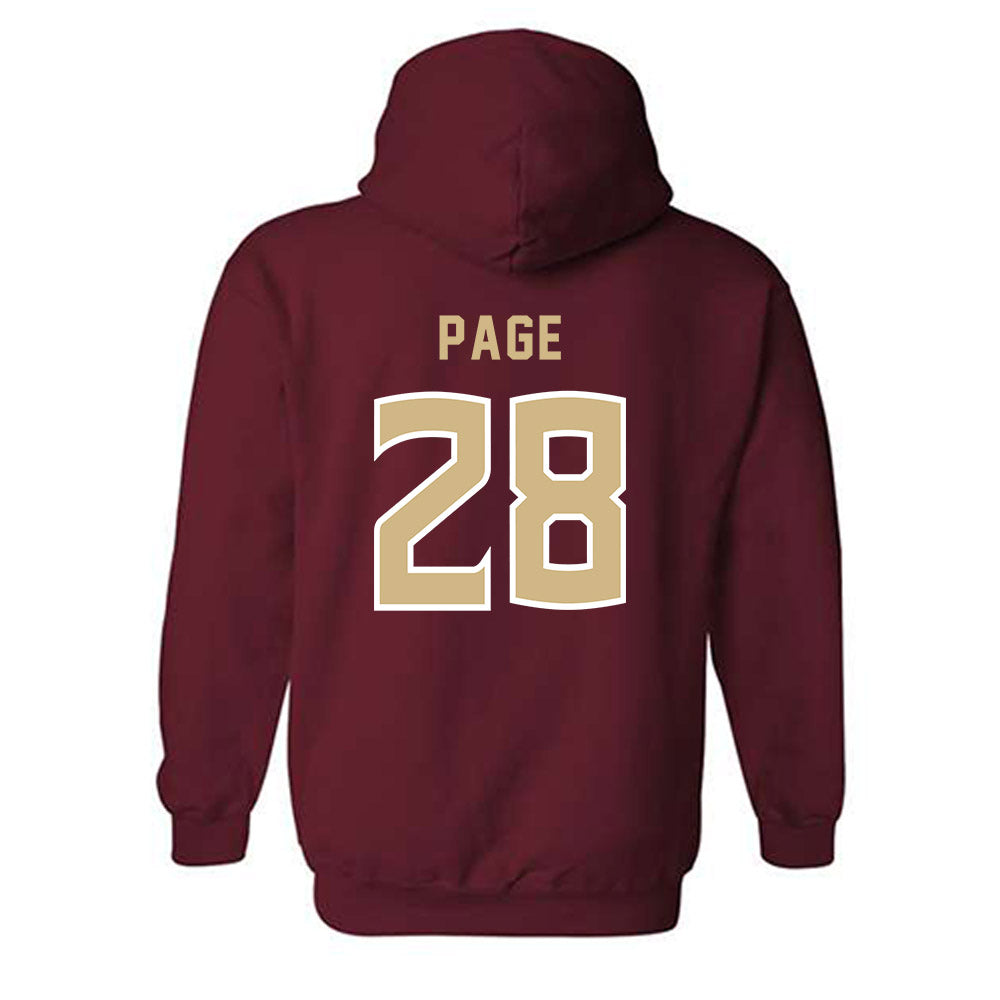 FSU - NCAA Women's Soccer : Olivia Page - Garnet Replica Shersey Hooded Sweatshirt-1