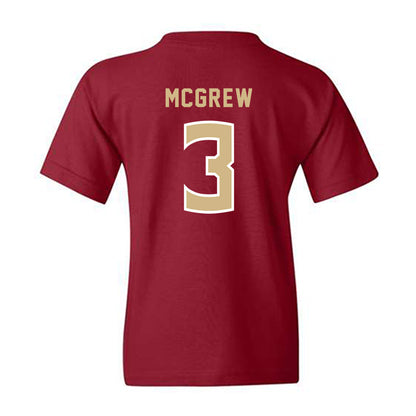 FSU - NCAA Women's Soccer : Jaida McGrew - Garnet Replica Shersey Youth T-Shirt-1