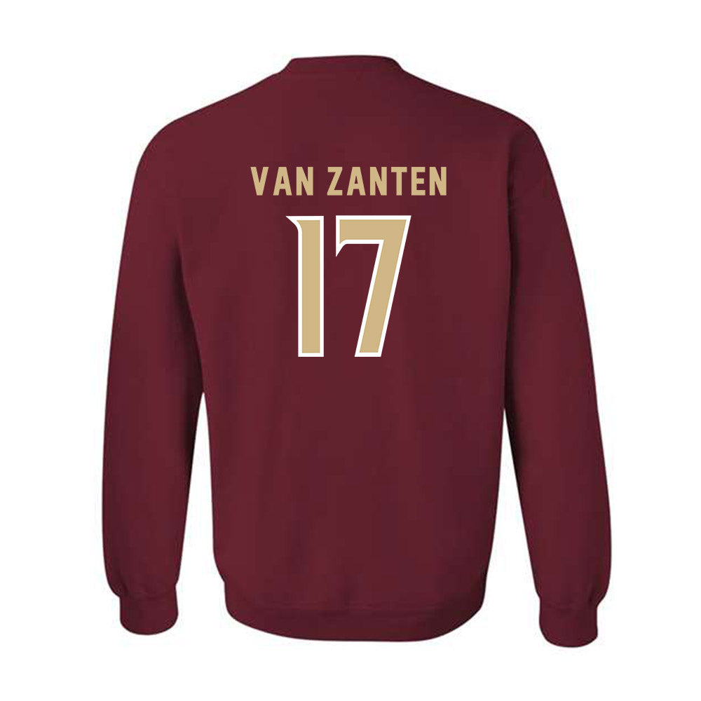 FSU - NCAA Women's Soccer : Amelia Van Zanten - Garnet Replica Shersey Crewneck Sweatshirt-1