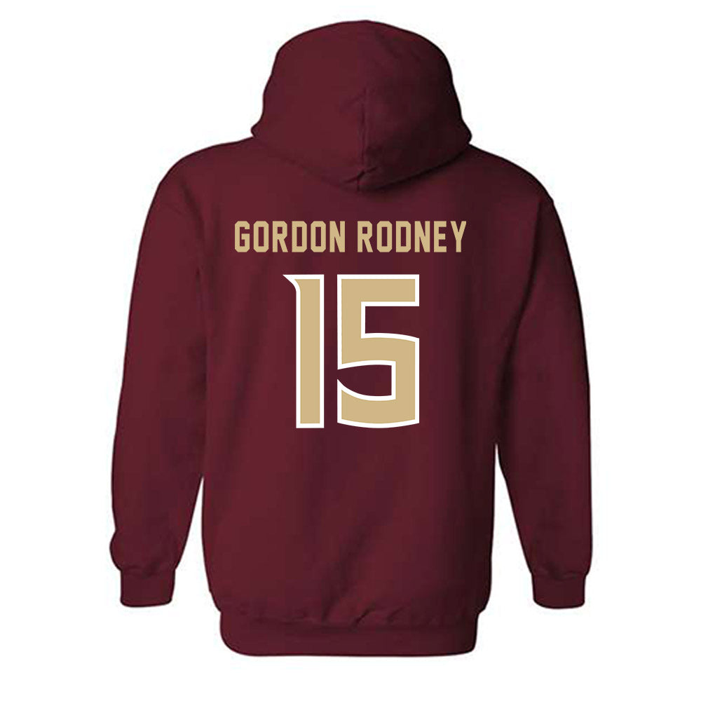 FSU - NCAA Women's Soccer : Anniyah Gordon Rodney - Garnet Replica Shersey Hooded Sweatshirt-1