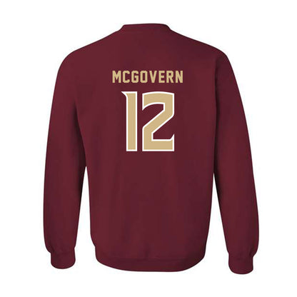FSU - NCAA Women's Soccer : Peyton McGovern - Garnet Replica Shersey Crewneck Sweatshirt-1