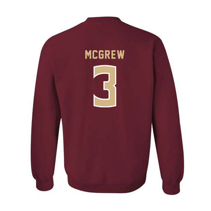FSU - NCAA Women's Soccer : Jaida McGrew - Garnet Replica Shersey Crewneck Sweatshirt-1