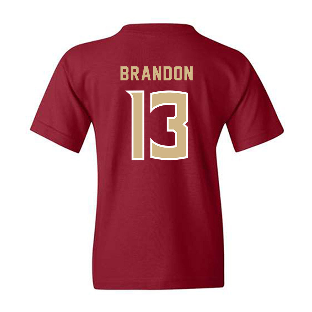 FSU - NCAA Women's Soccer : Mya Brandon - Garnet Replica Shersey Youth T-Shirt-1