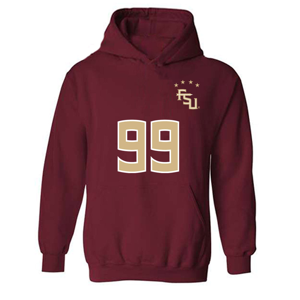 FSU - NCAA Women's Soccer : Ryder Ajeto - Garnet Replica Shersey Hooded Sweatshirt-0