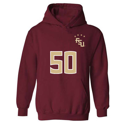 FSU - NCAA Women's Soccer : Omotara Junaid - Garnet Replica Shersey Hooded Sweatshirt-0