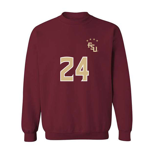 FSU - NCAA Women's Soccer : Anaiyah Robinson - Garnet Replica Shersey Crewneck Sweatshirt-0