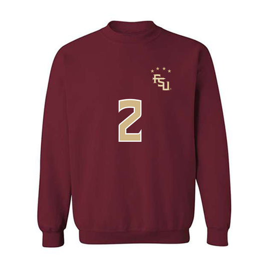 FSU - NCAA Women's Soccer : Ryana Dill - Garnet Replica Shersey Crewneck Sweatshirt-0