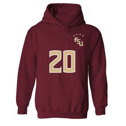 FSU - NCAA Women's Soccer : Heather Gilchrist - Garnet Replica Shersey Hooded Sweatshirt-0