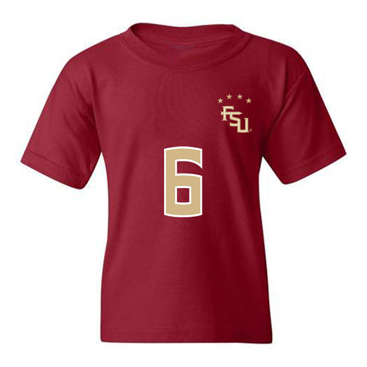 FSU - NCAA Women's Soccer : Lara Dantas - Garnet Replica Shersey Youth T-Shirt
