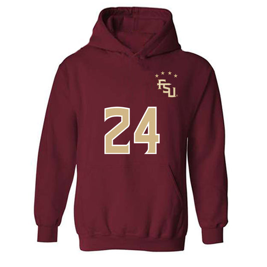 FSU - NCAA Women's Soccer : ashlyn anderson - Garnet Replica Shersey Hooded Sweatshirt-0