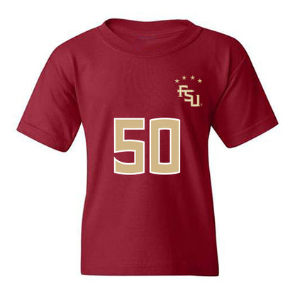 FSU - NCAA Women's Soccer : Omotara Junaid - Garnet Replica Shersey Youth T-Shirt-0