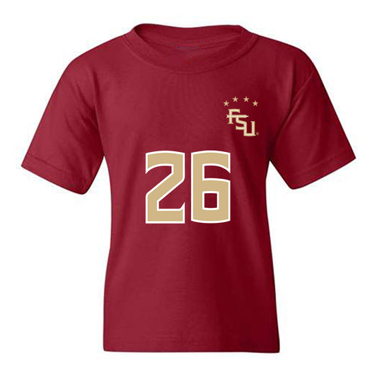 FSU - NCAA Women's Soccer : Samantha Erbach - Garnet Replica Shersey Youth T-Shirt-0