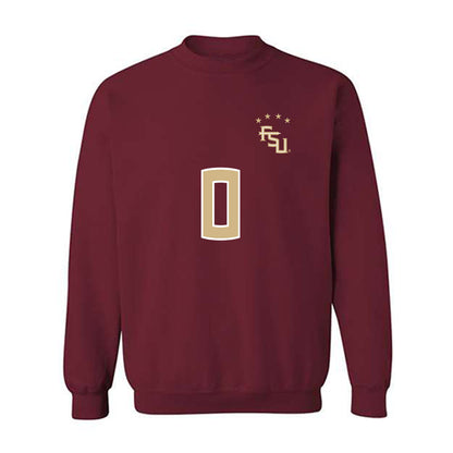 FSU - NCAA Women's Soccer : Evan O'Steen - Garnet Replica Shersey Crewneck Sweatshirt-0
