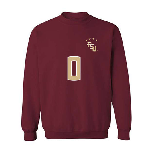 FSU - NCAA Women's Soccer : Evan O'Steen - Garnet Replica Shersey Crewneck Sweatshirt-0